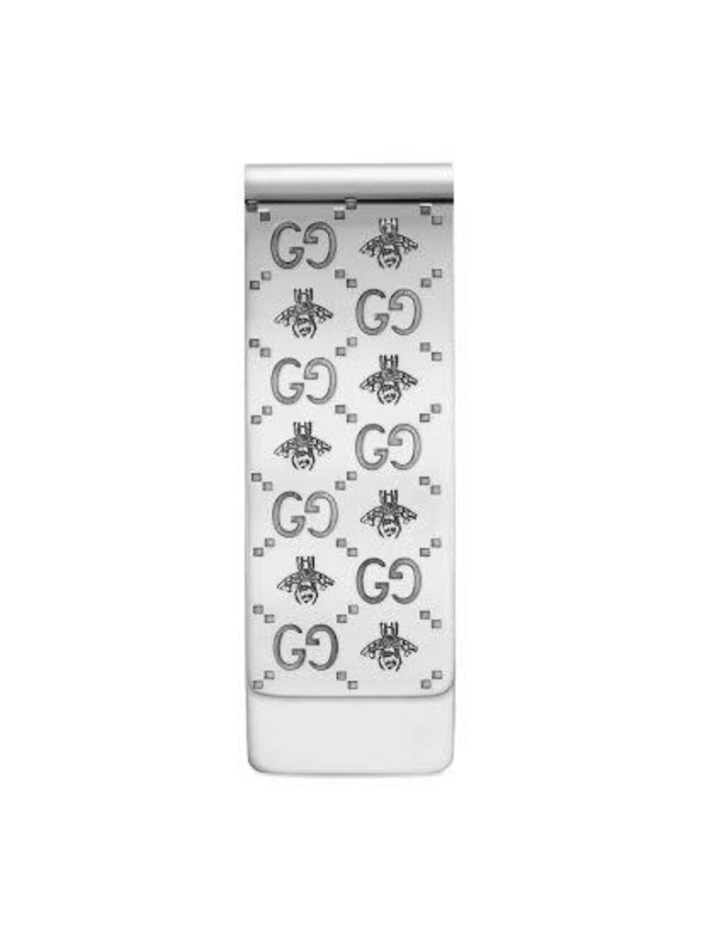 Gucci Embossed GG-and-Bee Money Clip